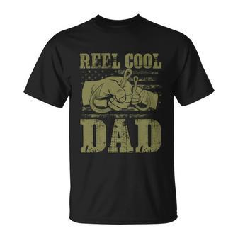 Fathers Day Fishing Reel Cool Dad Fisherman Daddy T-Shirt - Thegiftio UK