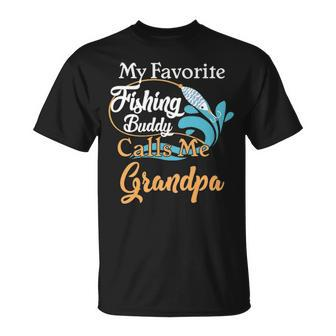 My Favorite Fishing Buddy Calls Me Grandpa V2 T-shirt - Thegiftio UK
