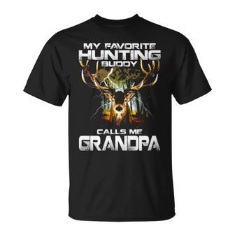 My Favorite Hunting Buddy Calls Me Grandpa T-shirt - Thegiftio UK