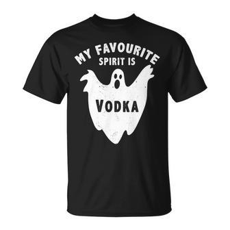 My Favorite Spirit Is Vodka Halloween Vodka Drinker T-shirt - Thegiftio UK