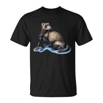 Ferret Wildlife Unisex T-Shirt - Monsterry