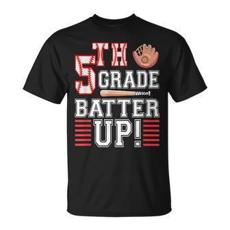 Fifth Grade Back To School 5Th Grade Batter Up Baseball T-shirt - Thegiftio UK
