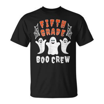 Fifth Grade Teacher Student Halloween Ghost Boo Crew T-shirt - Thegiftio