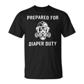 Firefighter Funny Firefighter New Dad Promoted Daddy Humor Fathers Day Unisex T-Shirt - Seseable
