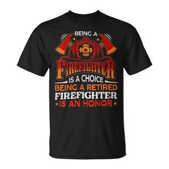 Firefighter Funny Gift Heroic Fireman Gift Idea Retired Firefighter Unisex T-Shirt - Seseable