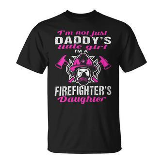 Firefighter Proud Daughter Of Firefighter Dad Funny Firemans Girl Unisex T-Shirt - Seseable