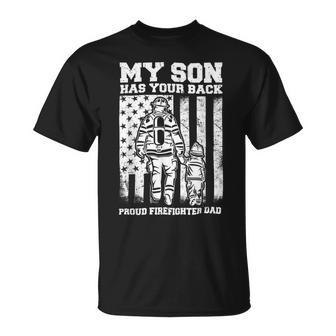 Firefighter Proud Firefighter Dad Firefighting Hero Fireman Parent Unisex T-Shirt - Seseable