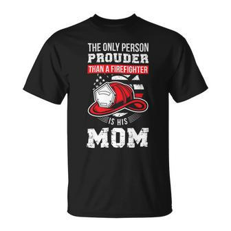 Firefighter Proud Firefighter Mom Fireman Mother Fireman Mama Unisex T-Shirt - Seseable