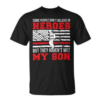 Firefighter Proud Fireman Dad Of A Firefighter Father Fire Dad Unisex T-Shirt - Seseable