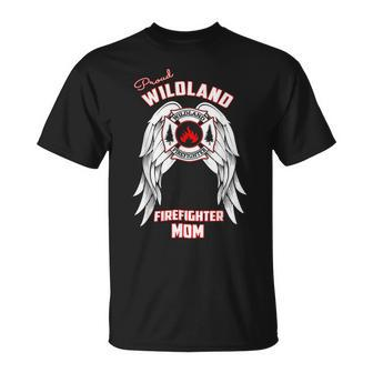 Firefighter Proud Wildland Firefighter Mom T Unisex T-Shirt - Seseable
