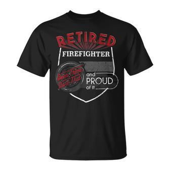Firefighter Retired Firefighter Firefighter Retirement Gift Unisex T-Shirt - Seseable