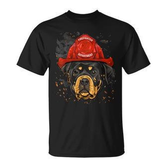 Firefighter Rottweiler Firefighter Rottweiler Dog Lover Unisex T-Shirt - Seseable