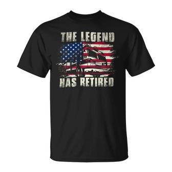 Firefighter The Legend Has Retired Fireman Firefighter _ Unisex T-Shirt - Seseable