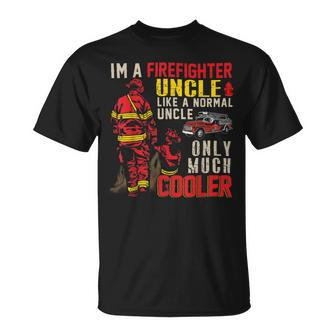 Firefighter Vintage Im A Firefighter Uncle Definition Much Cooler Unisex T-Shirt - Seseable