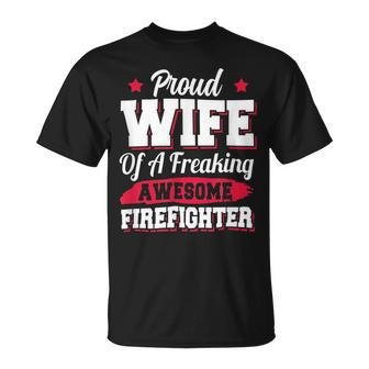 Firefighter Volunteer Fireman Firefighter Wife V2 Unisex T-Shirt - Seseable