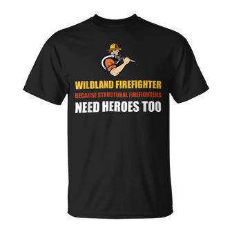 Firefighter Wildland Firefighter Smokejumper Fire Eater_ V2 Unisex T-Shirt - Seseable