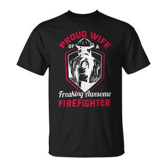 Firefighter Wildland Fireman Volunteer Firefighter Wife Fire Department V2 Unisex T-Shirt - Seseable