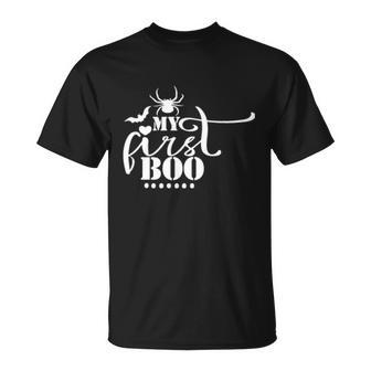 My Firs Boo Spider Halloween Quote V2 T-shirt - Thegiftio UK