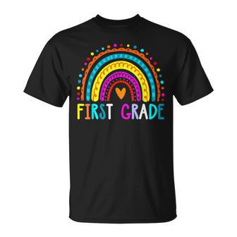 First Grade Rainbow Girls Boys Teacher Team 1St Grade Squad V3 Unisex T-Shirt - Seseable