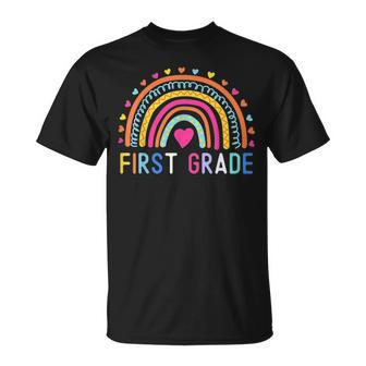 First Grade Rainbow Girls Boys Teacher Team 1St Grade Squad 1 T-shirt - Thegiftio UK