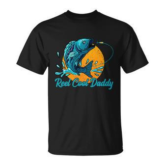 Fishing Lover Retro Sunset Reel Cool Daddy Fishing T-Shirt - Thegiftio UK