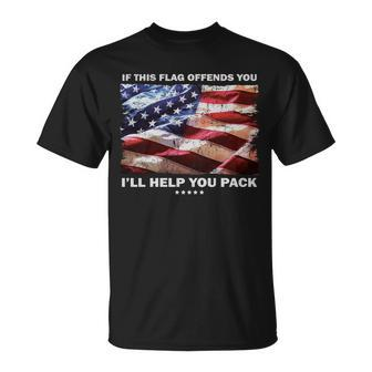 If This Flag Offends You Ill Help You Pack T-shirt - Thegiftio UK