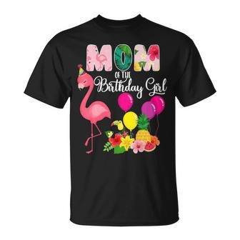 Flamingo Birthday Mom Of The Birthday Girl Flamingo Birthday T-shirt - Thegiftio UK