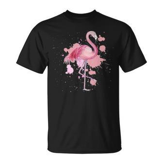 Flamingo Watercolor Art 2 T-shirt - Thegiftio UK