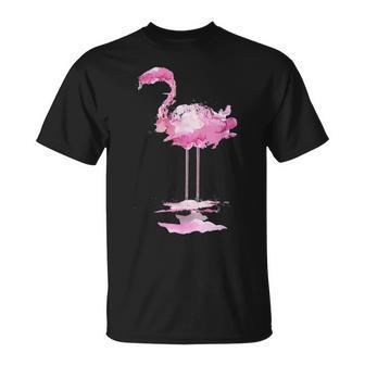 Flamingo Watercolor Art 3 T-shirt - Thegiftio UK