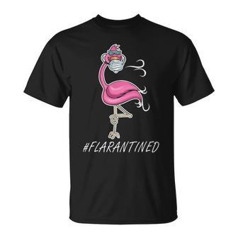Flarantined Flamingo Wearing Face Mask T-shirt - Thegiftio UK