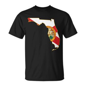 Florida Map State Flag T-shirt - Thegiftio UK