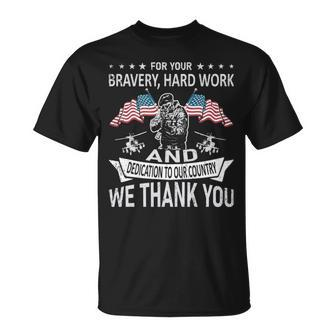 For Your Bravery Veteran Tshirt Unisex T-Shirt - Monsterry