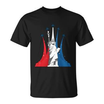 Fourth Of July Fighter Jets Red White Blue 4Th American Flag Unisex T-Shirt - Monsterry AU