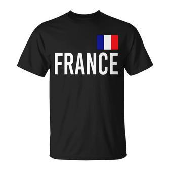 France Team Flag Logo Tshirt Unisex T-Shirt - Monsterry