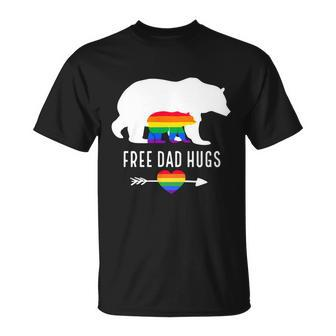 Free Dad Hugs Proud Lgbt Dad Gay Lesbian Dad Proud Lgbt Dad Gift Unisex T-Shirt - Monsterry