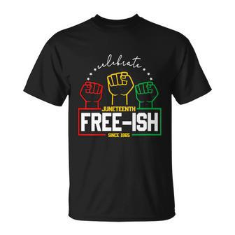 Freeish Since 1865 With Pan African Flag For Juneteenth T-shirt - Thegiftio UK