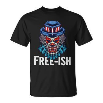 Freeish Skull Cute Funny 4Th Of July Independence Day Plus Size Graphic Shirt Unisex T-Shirt - Monsterry UK