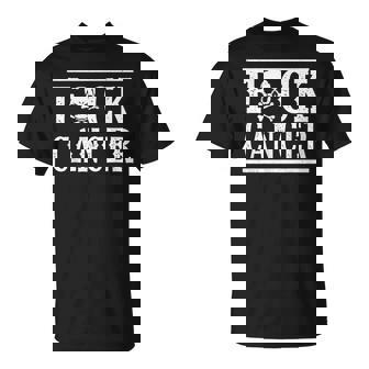 Fuck Cancer Skull And Crossbones Skeleton Breast Cancer T-shirt - Thegiftio