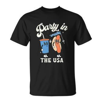 Funny 4Th Of July For Hotdog Lover Party Unisex T-Shirt - Monsterry