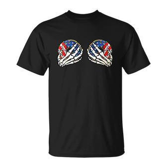 Funny 4Th Of July Skeleton Patriotic Unisex T-Shirt - Monsterry