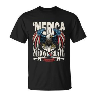 Funny 4Th Of July Usa Flag American Patriotic Eagle Gift Unisex T-Shirt - Monsterry AU