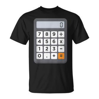 Funny Accountant Halloween Costume Outfit Math Calculator Men Women T-shirt Graphic Print Casual Unisex Tee - Thegiftio UK