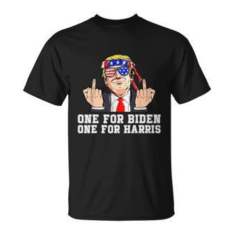 Funny Anti Biden Donald Trump Middle Finger Biden Harris America Republican Unisex T-Shirt - Monsterry AU