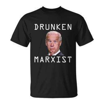 Funny Anti Biden Drunken Marxist Joe Biden Unisex T-Shirt - Monsterry