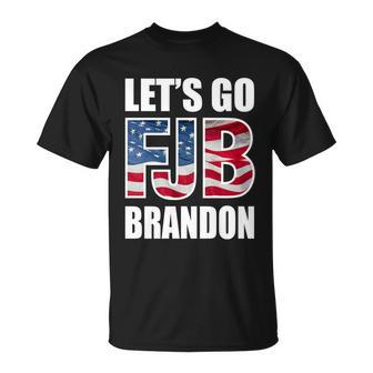Funny Anti Biden Fjb Lets Go Brandon Fjb Flag Image Apparel Unisex T-Shirt - Monsterry CA