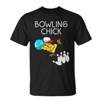 Funny Bowling Gift For Women Cute Bowling Chick Sports Athlete Gift Unisex T-Shirt - Monsterry CA