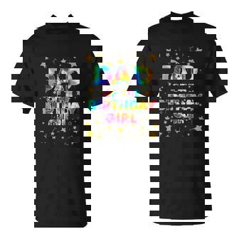 Funny Dad Of The Birthday Girl Tie Dye Bday Unisex T-Shirt - Monsterry