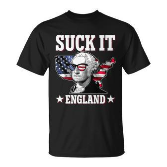 Funny George Washington Suck It England Unisex T-Shirt - Monsterry