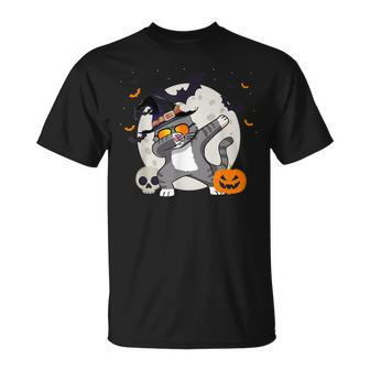 Funny Halloween Dab Cat Mom Boys Girls Kids Halloween Unisex T-Shirt - Seseable