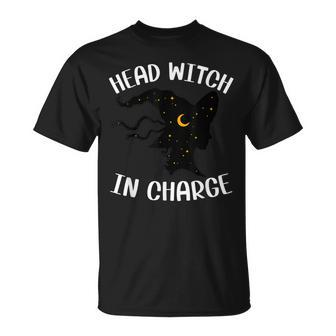 Funny Halloween Head Witch In Charge For Women Unisex T-Shirt - Seseable